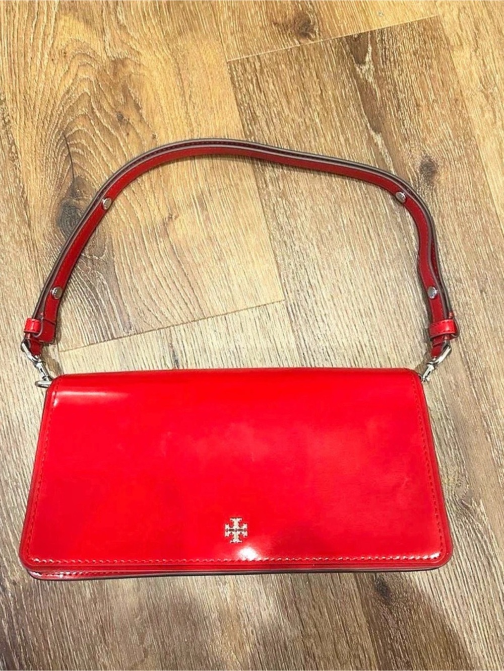 Tory Burch Leather Shoulder Bag Red